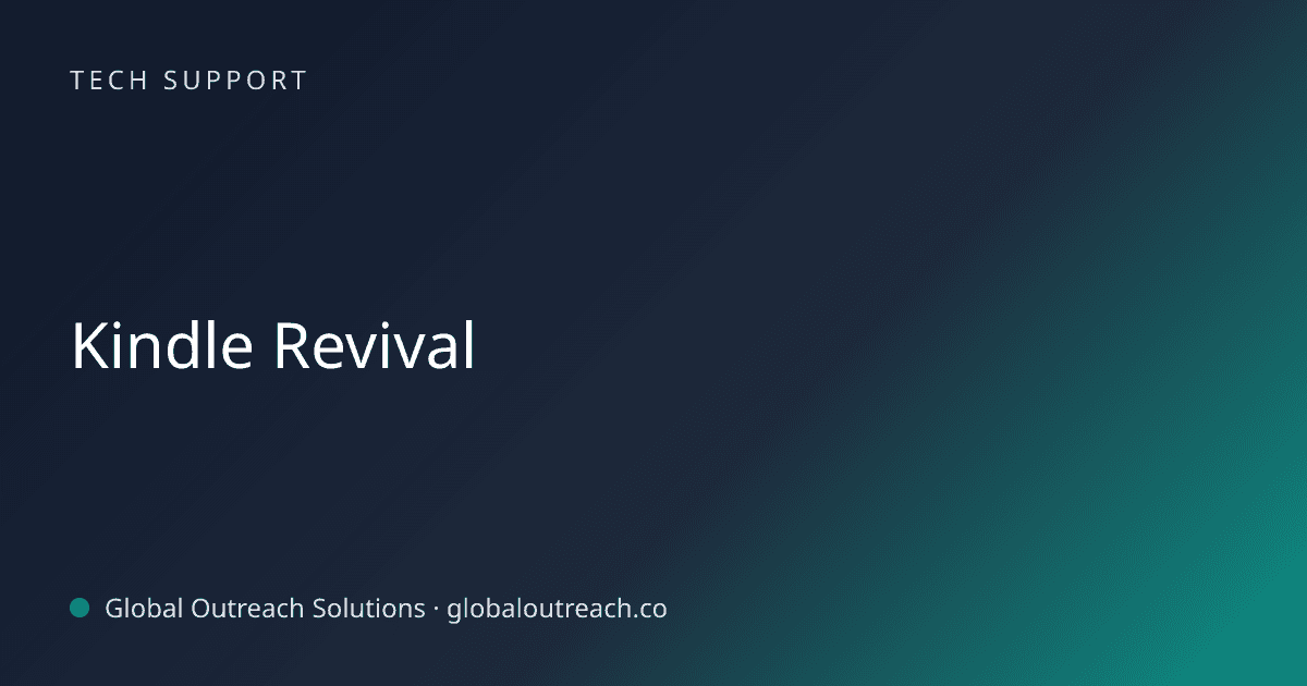 Related article cover image: "Kindle Revival" (Tech Support)