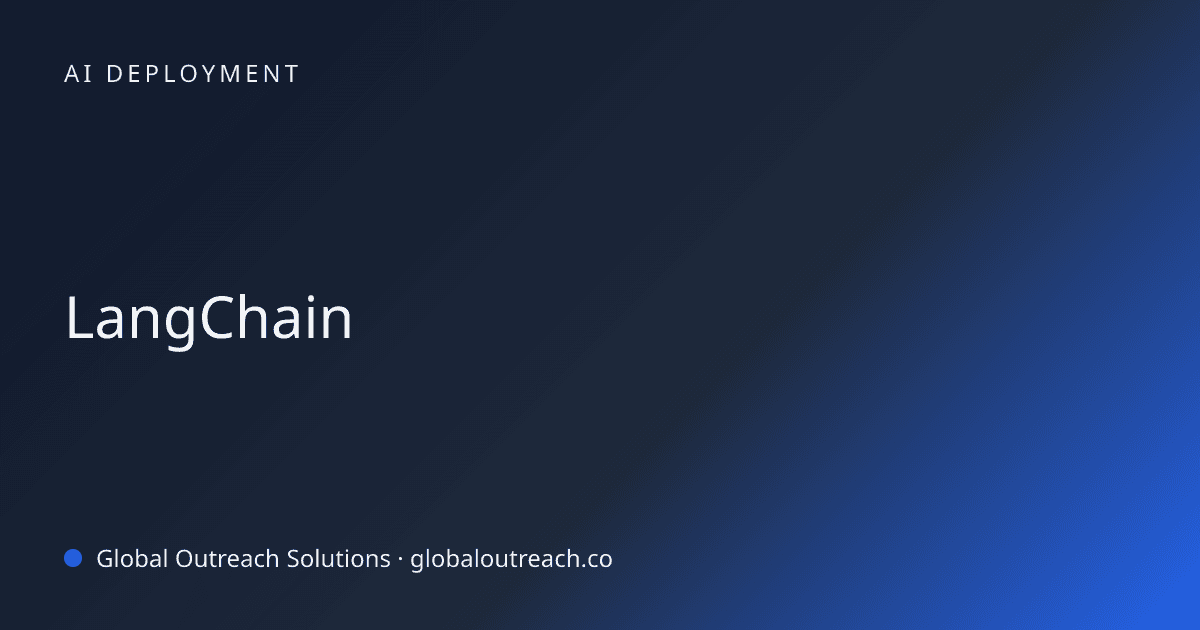 Blog article cover image: "LangChain" in AI Deployment