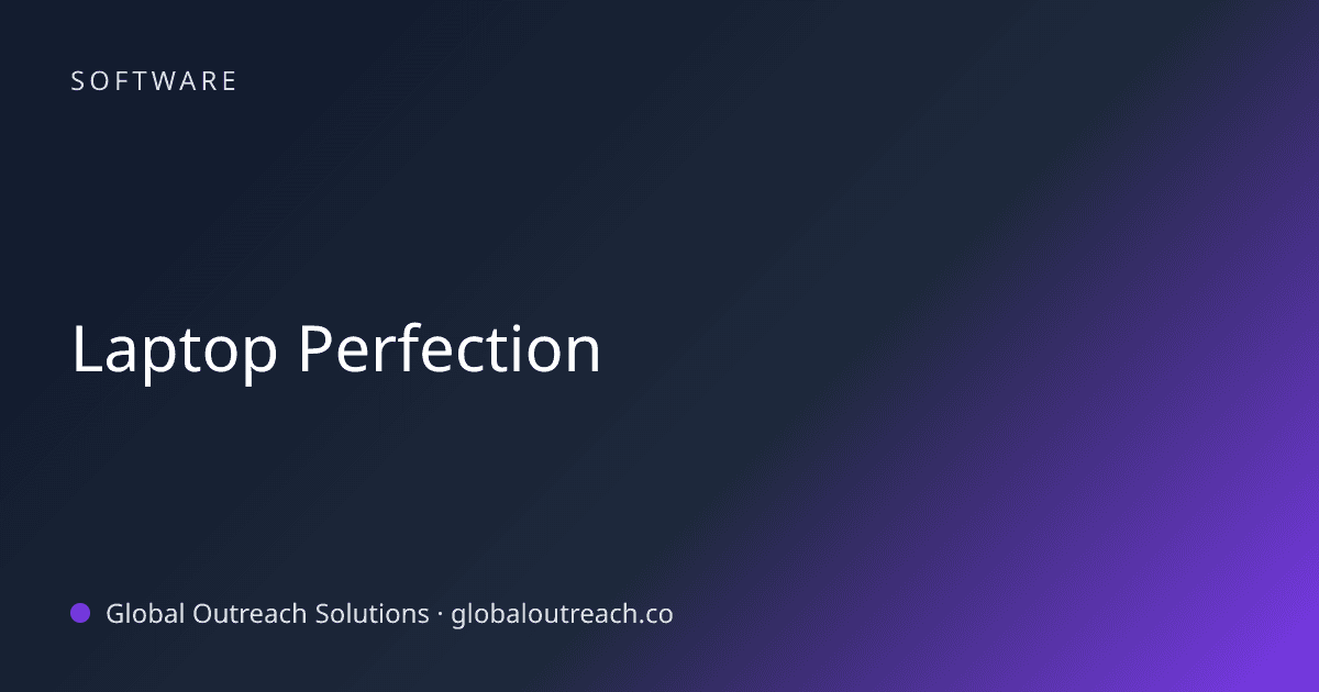 Related article cover image: "Laptop Perfection" (Software)