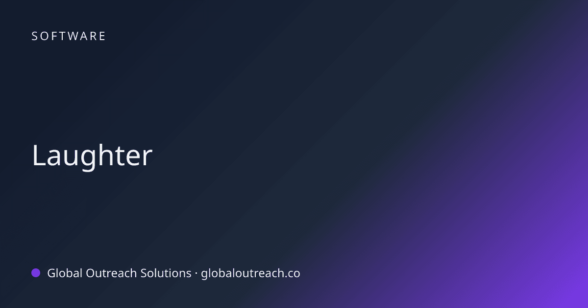 Illustrated cover image for the Software article "Laughter" on Global Outreach Solutions blog