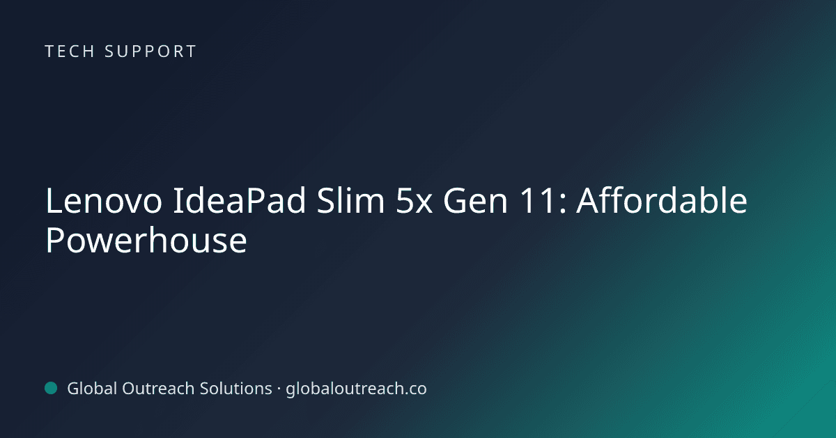 Related article cover image: "Lenovo IdeaPad Slim 5x Gen 11: Affordable Powerhouse" (Tech Support)