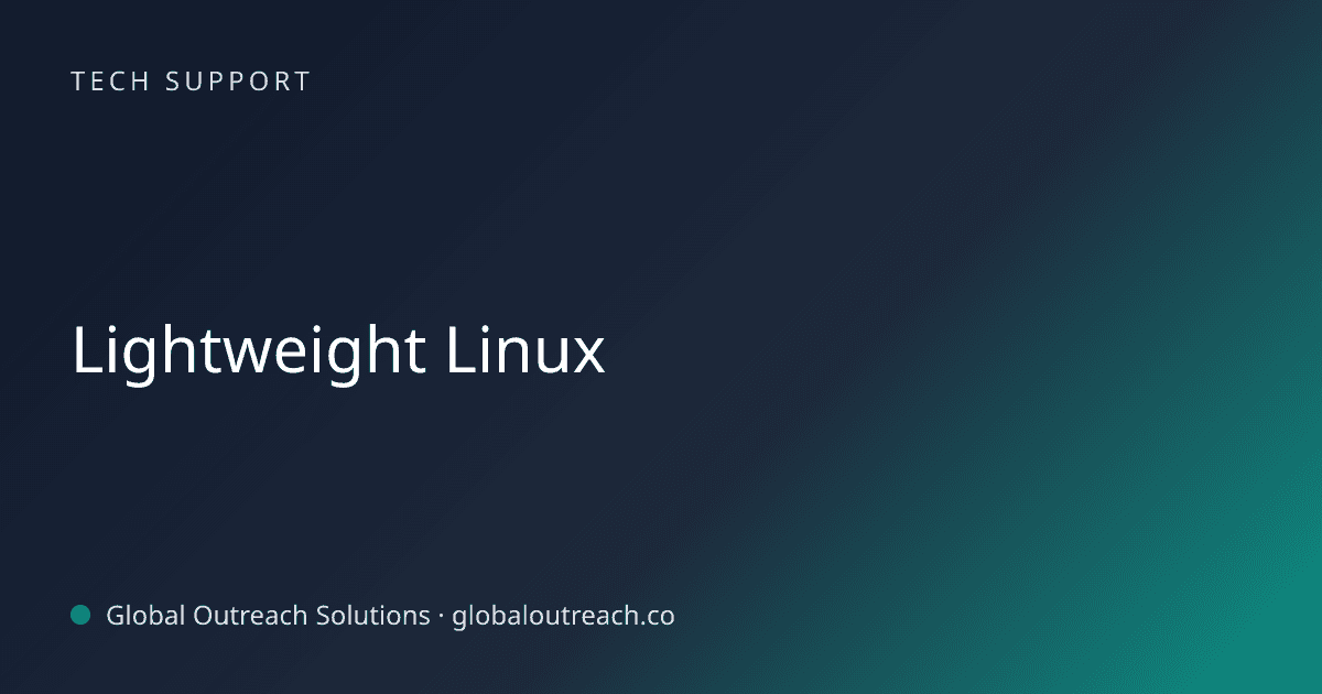Related article cover image: "Lightweight Linux" (Tech Support)