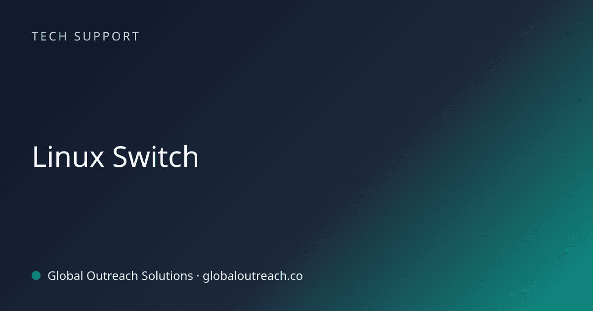 Related article cover image: "Linux Switch" (Tech Support)