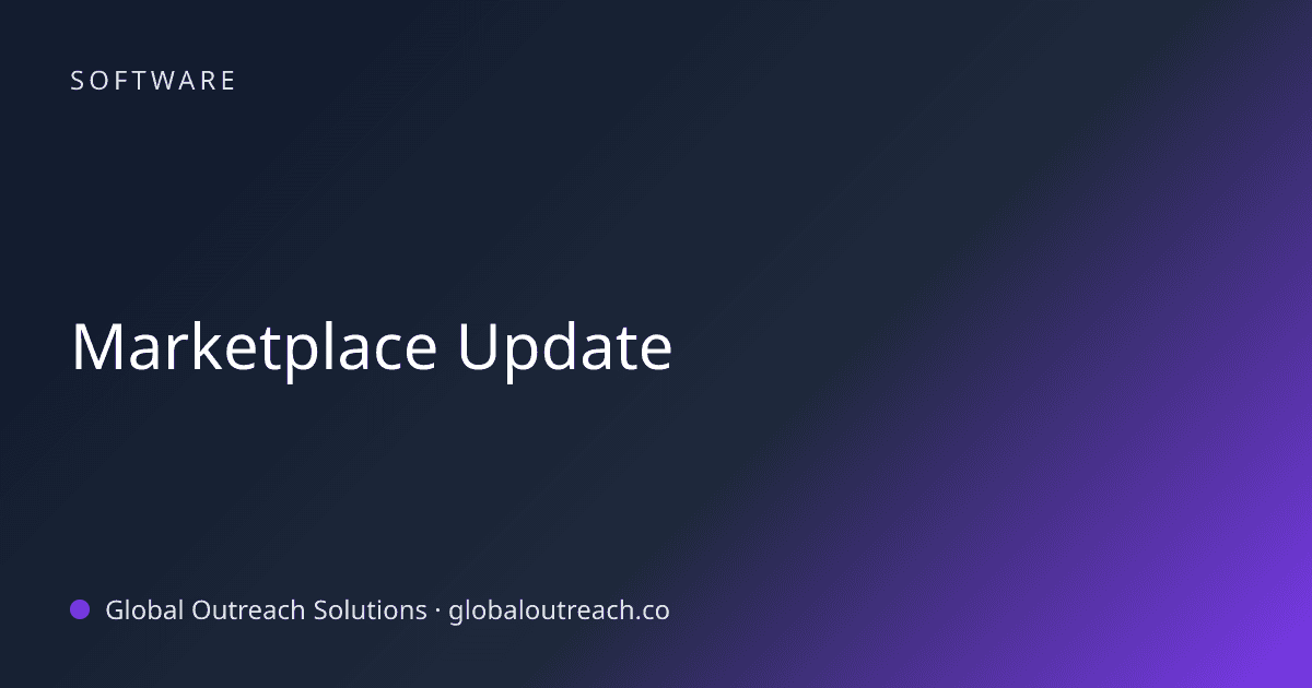 Related article cover image: "Marketplace Update" (Software)