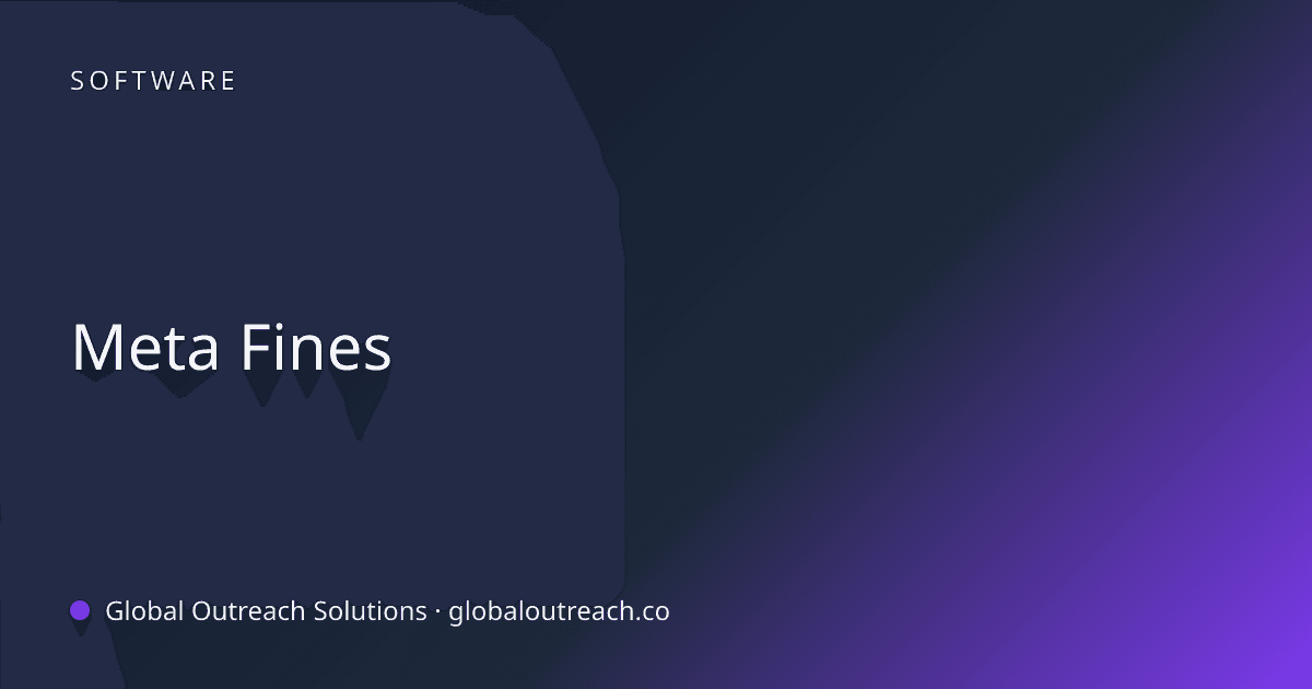 Blog article cover image: "Meta Fines" in Software
