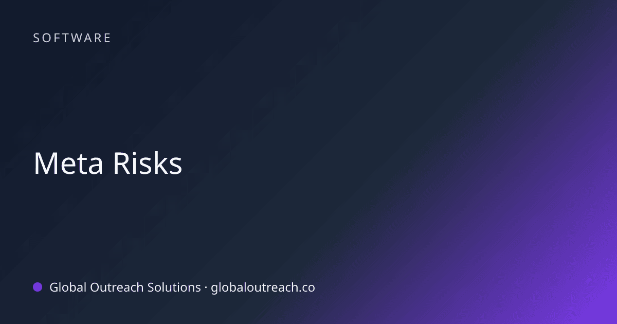 Blog article cover image: "Meta Risks" in Software