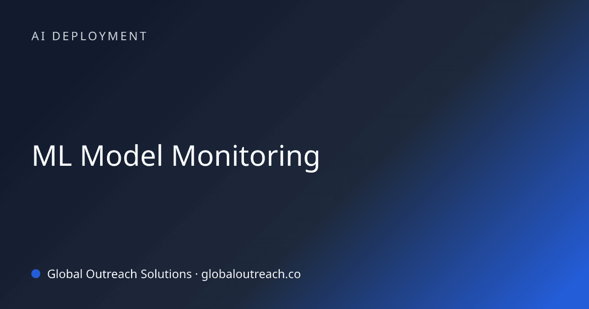 Blog article cover image: "ML Model Monitoring" in AI Deployment