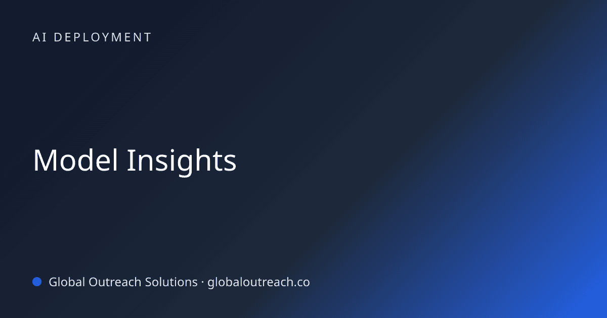 Blog article cover image: "Model Insights" in AI Deployment
