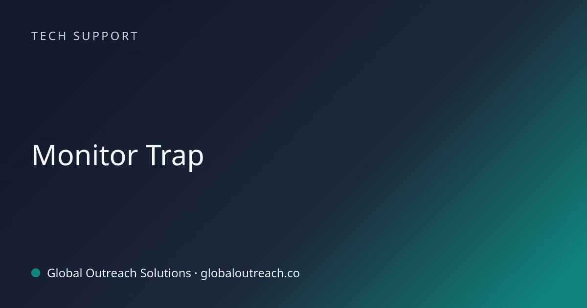 Related article cover image: "Monitor Trap" (Tech Support)
