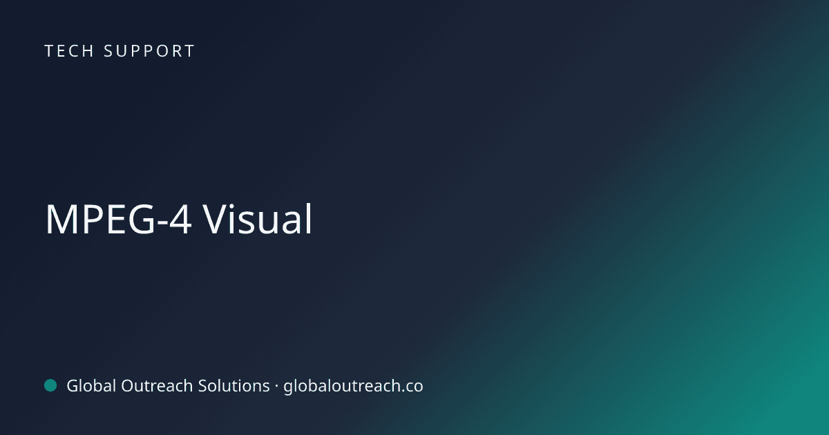Related article cover image: "MPEG-4 Visual" (Tech Support)