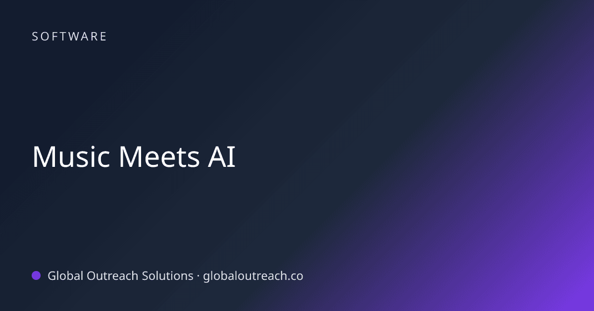 Blog article cover image: "Music Meets AI" in Software