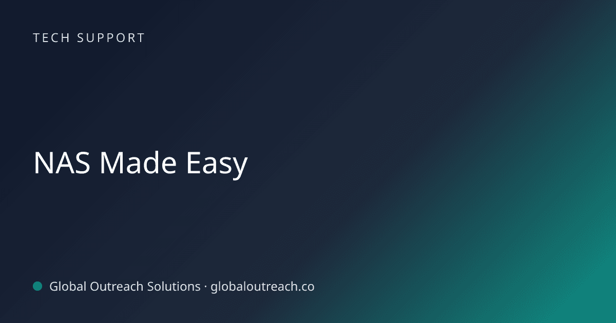 Related article cover image: "NAS Made Easy" (Tech Support)