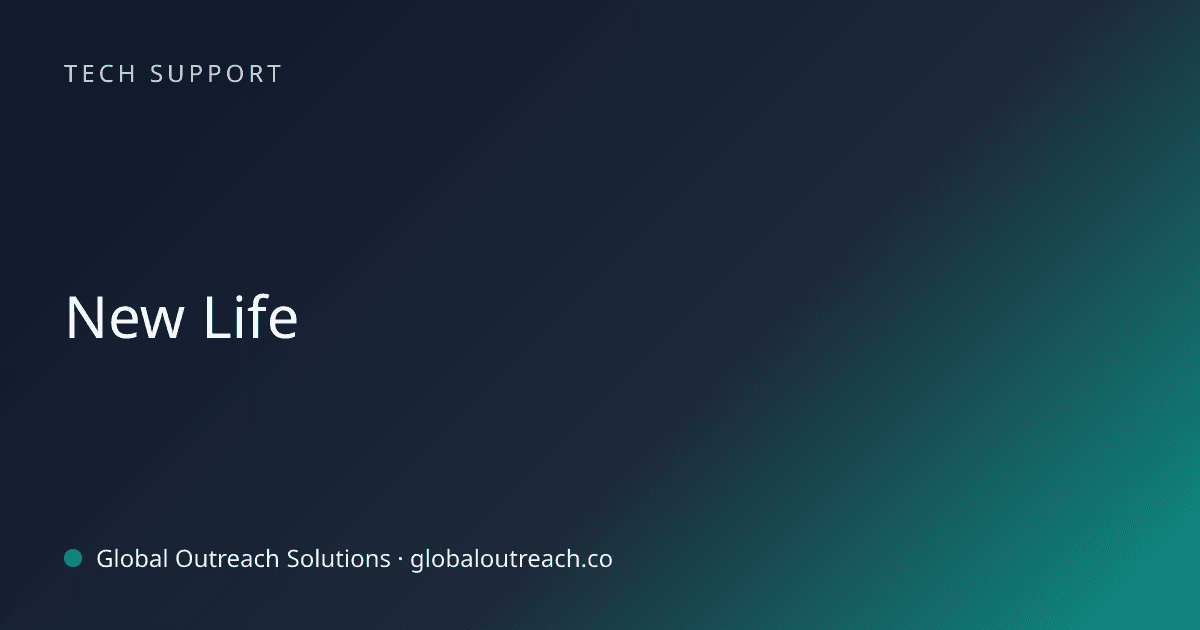 Blog article cover image: "New Life" in Tech Support