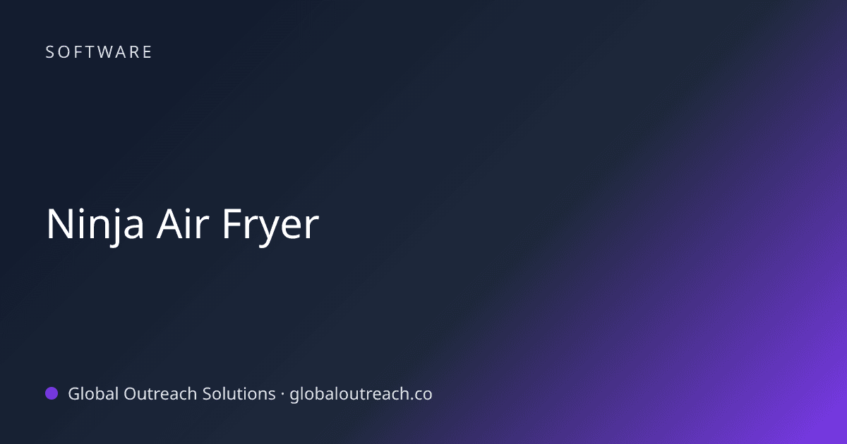 Blog article cover image: "Ninja Air Fryer" in Software