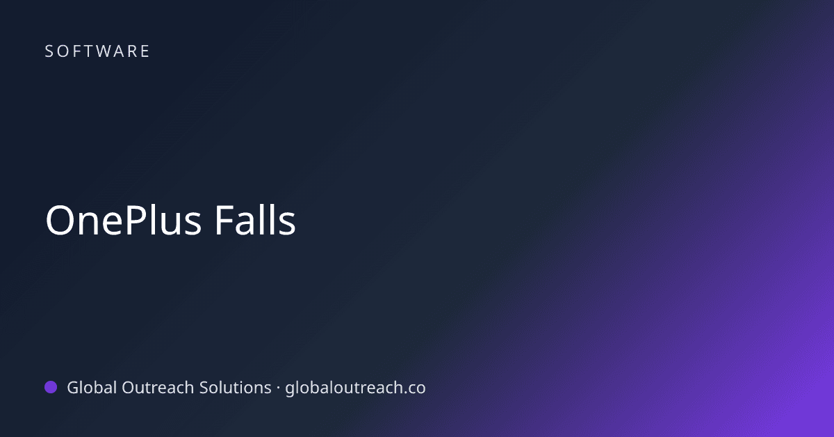 Blog article cover image: "OnePlus Falls" in Software