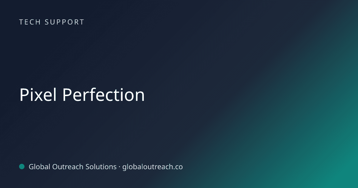 Blog article cover image: "Pixel Perfection" in Tech Support