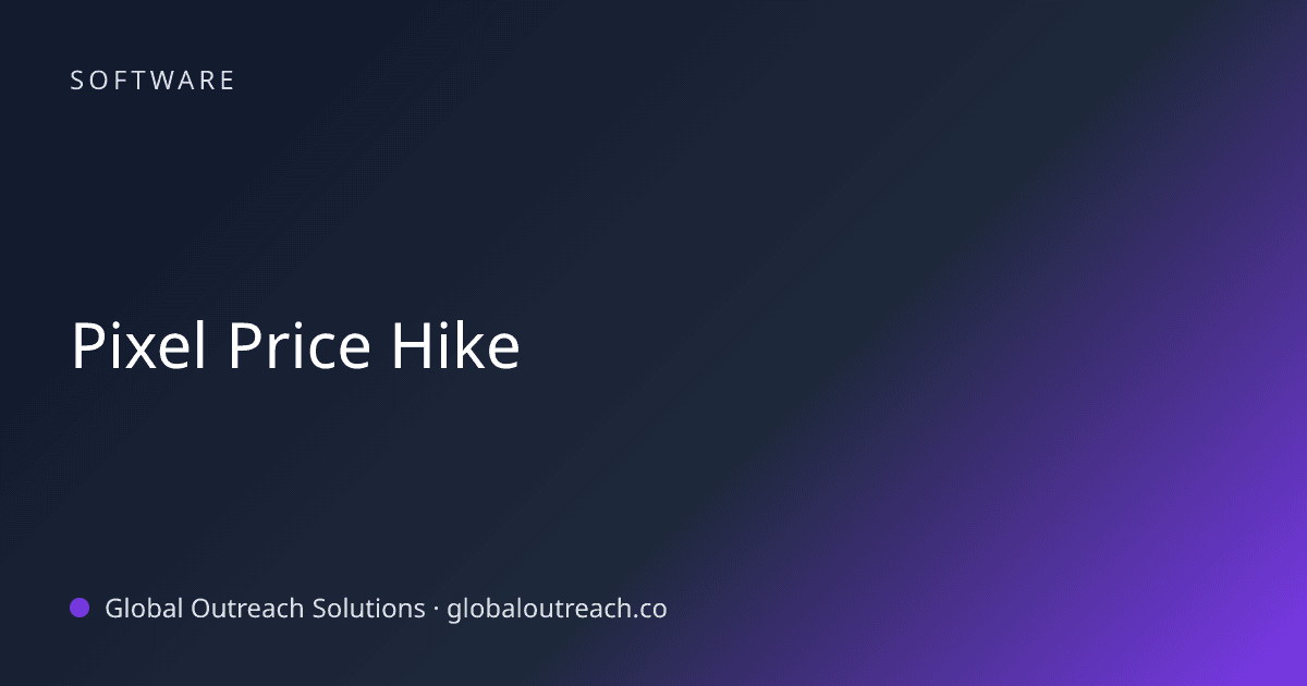 Blog article cover image: "Pixel Price Hike" in Software
