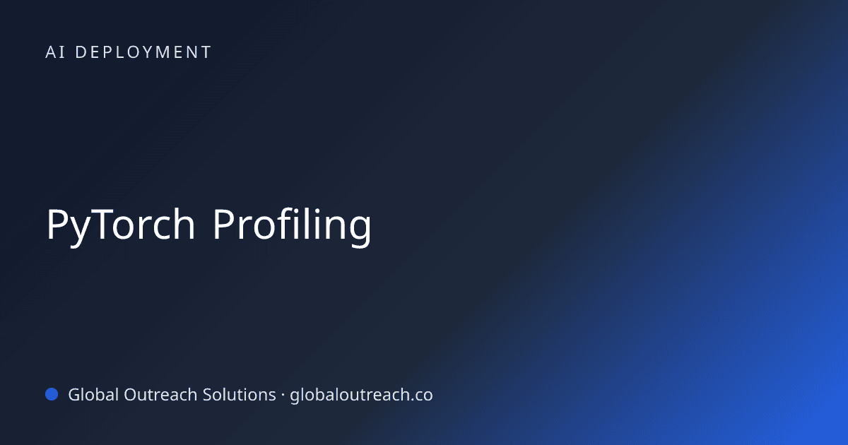 Blog article cover image: "PyTorch Profiling" in AI Deployment