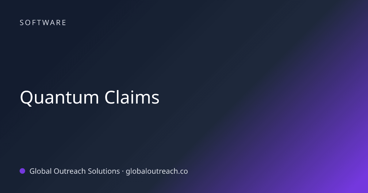 Illustrated cover image for the Software article "Quantum Claims" on Global Outreach Solutions blog