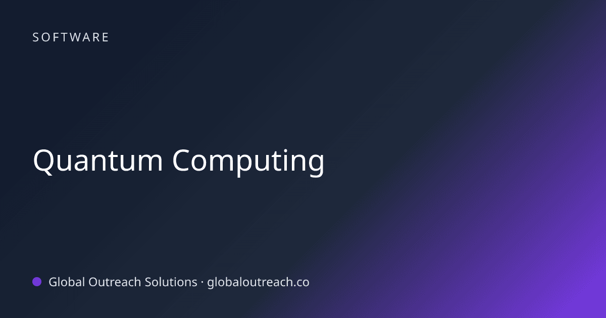 Blog article cover image: "Quantum Computing" in Software