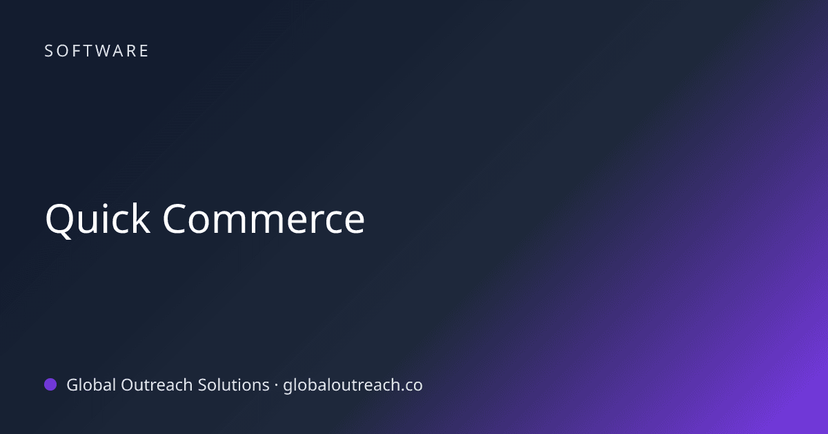 Blog article cover image: "Quick Commerce" in Software