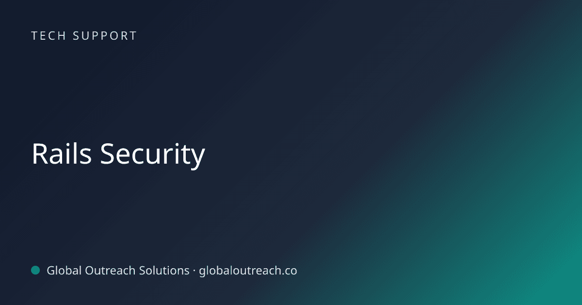 Related article cover image: "Rails Security" (Tech Support)
