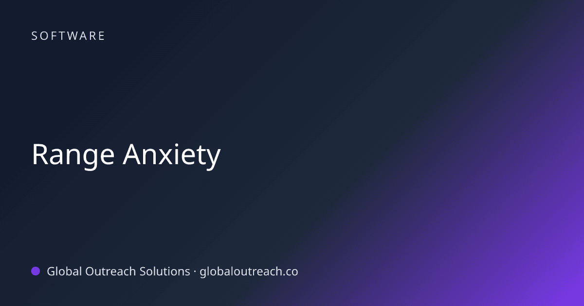 Blog article cover image: "Range Anxiety" in Software