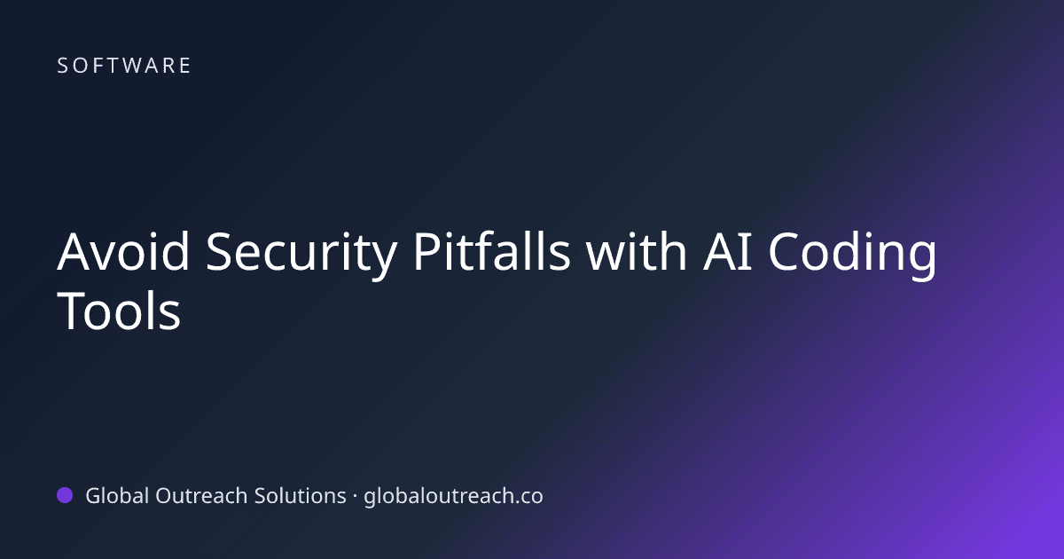 Avoid Security Pitfalls with AI Coding Tools