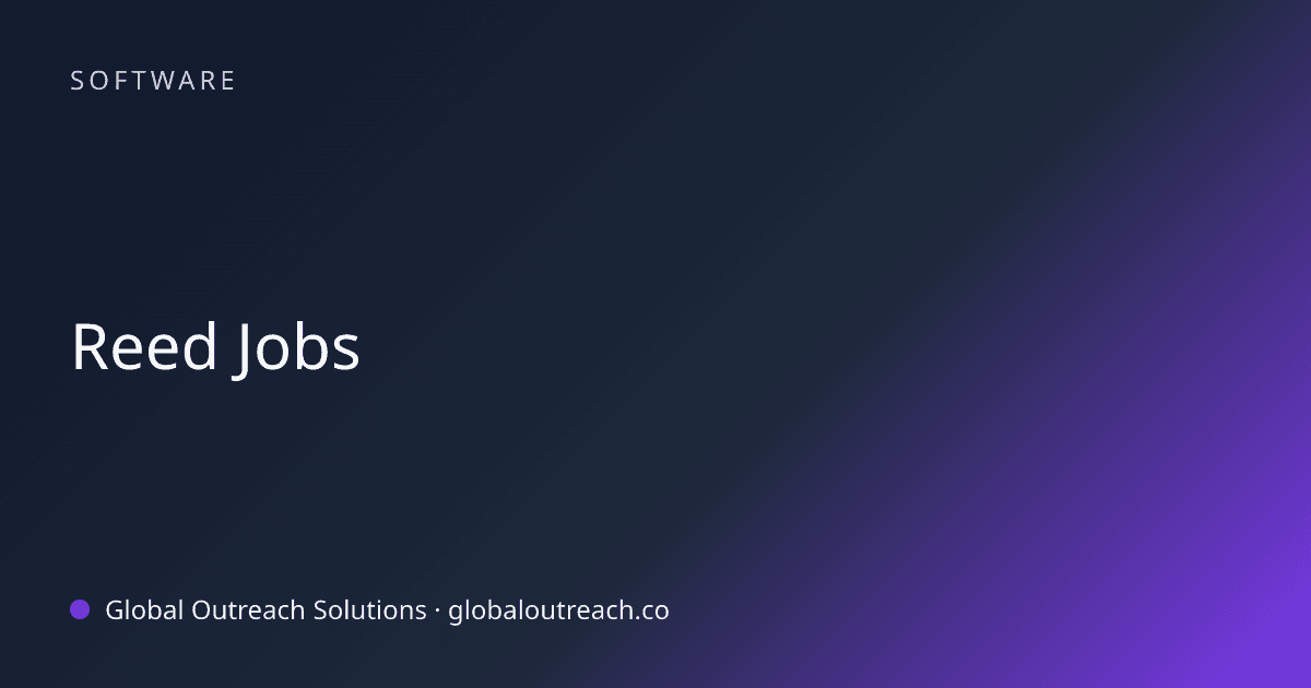 Blog article cover image: "Reed Jobs" in Software