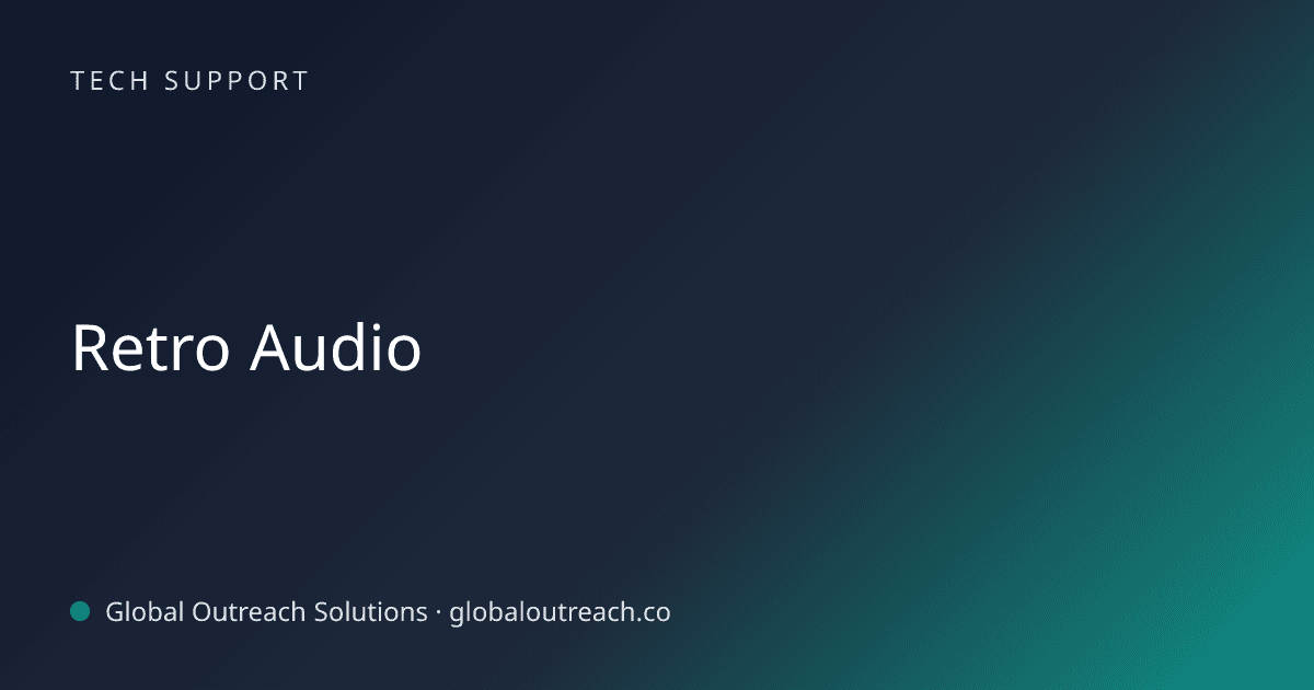 Related article cover image: "Retro Audio" (Tech Support)