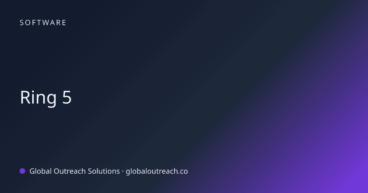 Blog article cover image: "Ring 5" in Software
