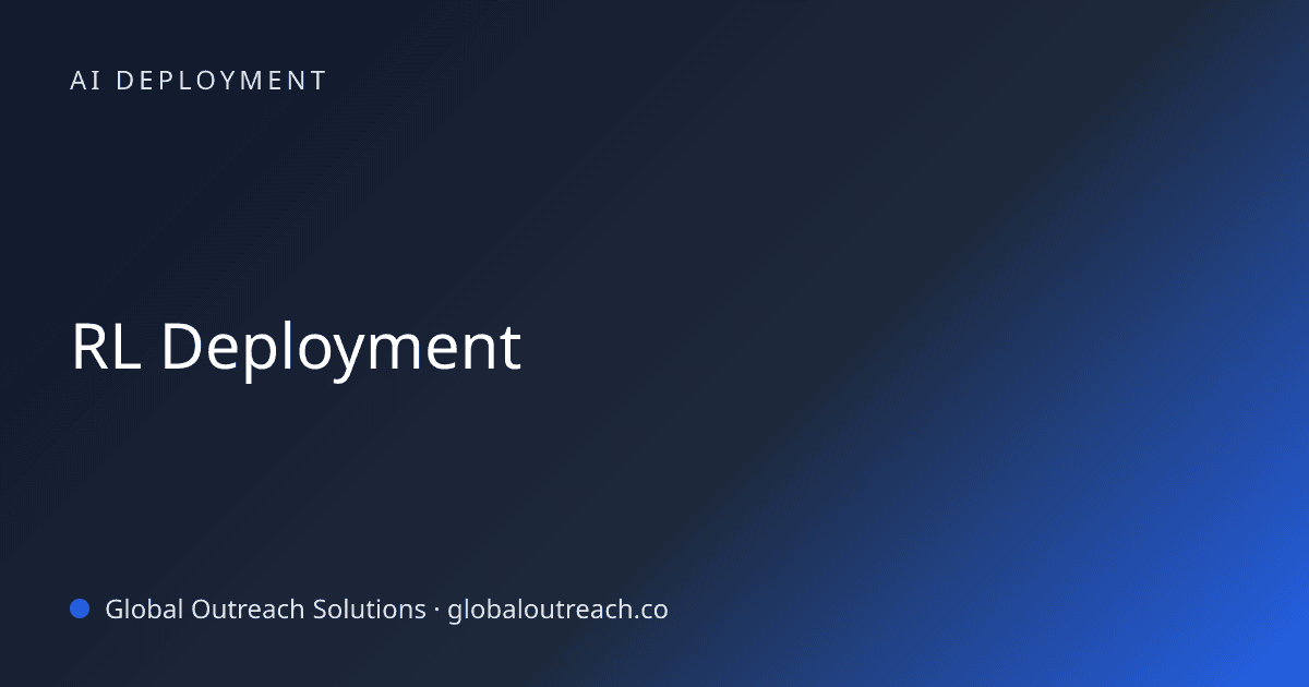 Blog article cover image: "RL Deployment" in AI Deployment