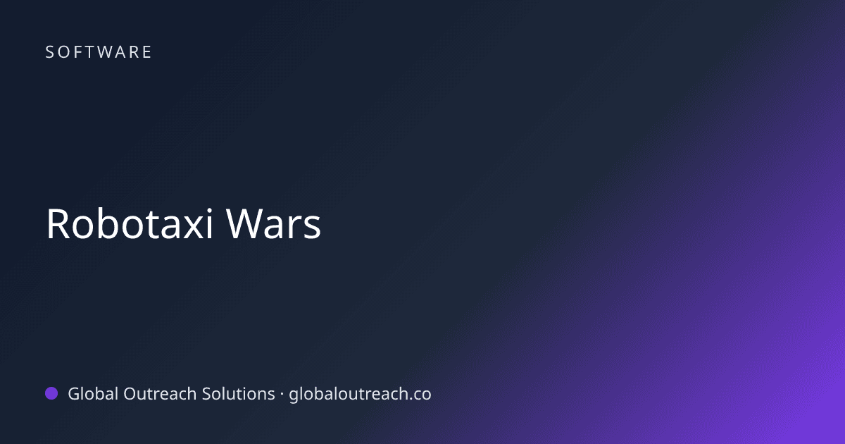 Blog article cover image: "Robotaxi Wars" in Software