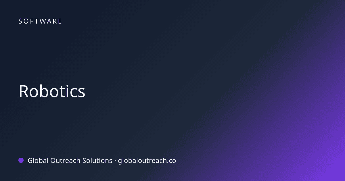 Blog article cover image: "Robotics" in Software