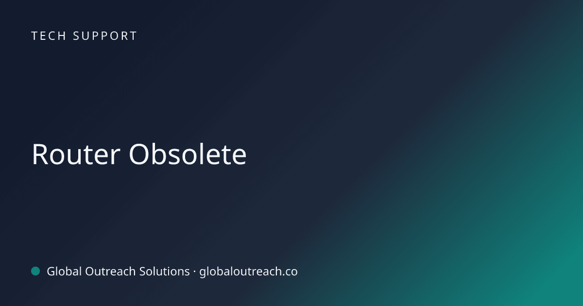 Related article cover image: "Router Obsolete" (Tech Support)