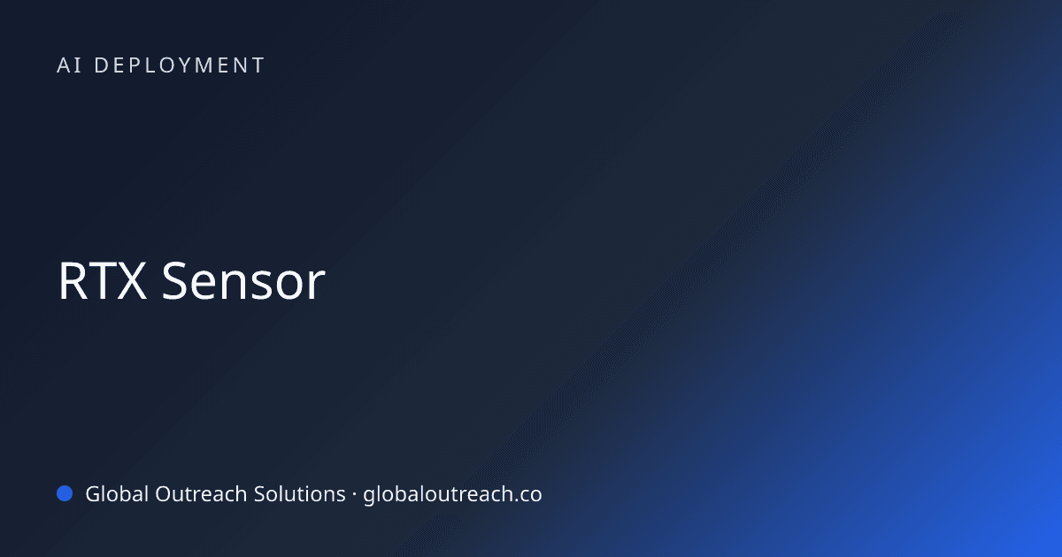 Related article cover image: "RTX Sensor" (AI Deployment)