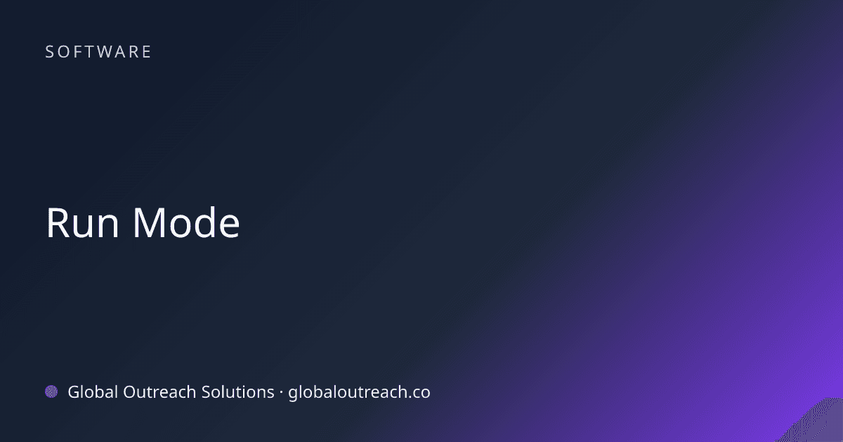 Related article cover image: "Run Mode" (Software)