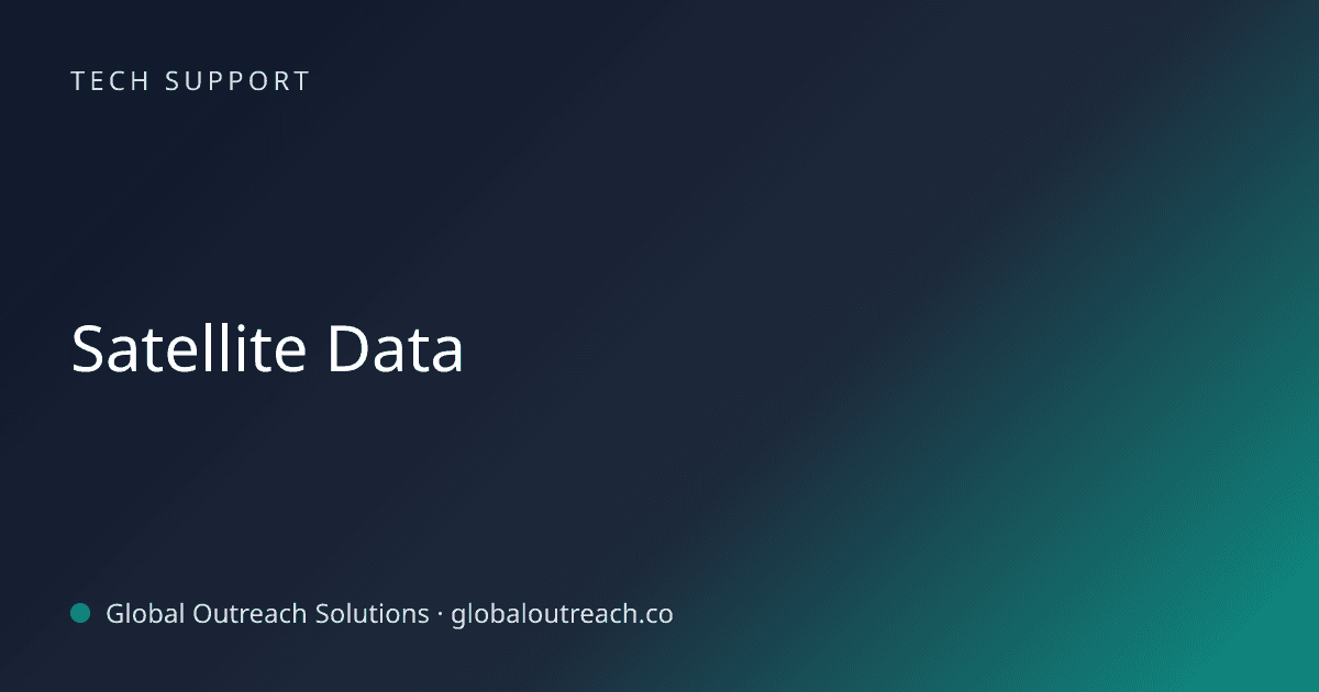 Related article cover image: "Satellite Data" (Tech Support)