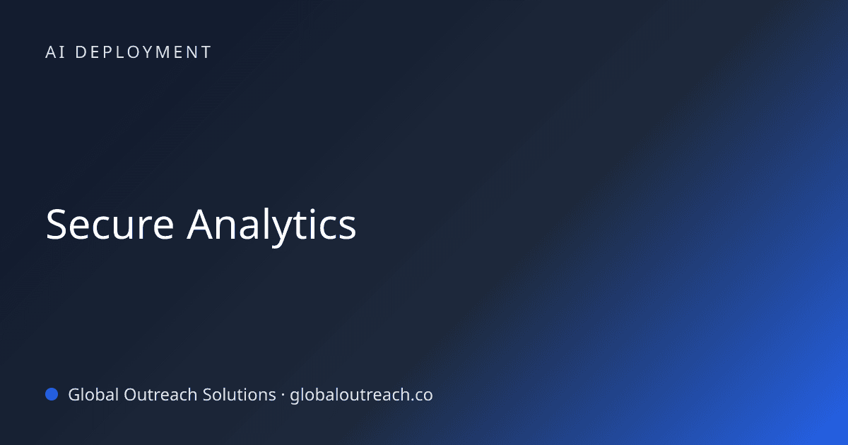 Blog article cover image: "Secure Analytics" in AI Deployment