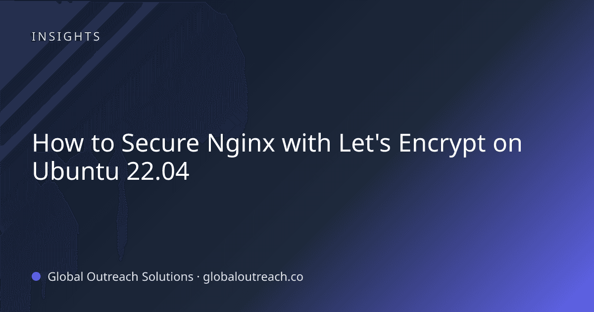 Blog article cover image: "How to Secure Nginx with Let's Encrypt on Ubuntu 22.04" in business technology