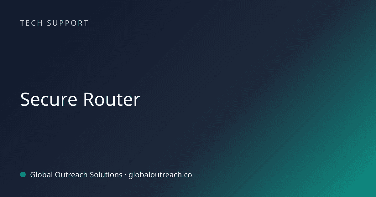 Related article cover image: "Secure Router" (Tech Support)