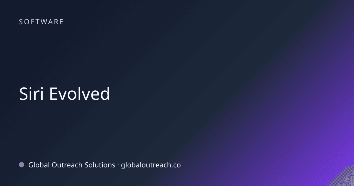 Related article cover image: "Siri Evolved" (Software)