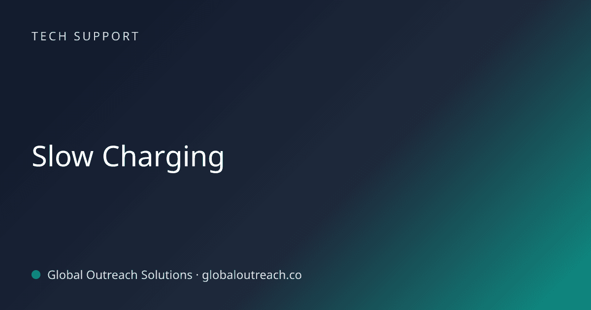 Blog article cover image: "Slow Charging" in Tech Support
