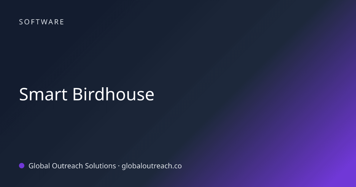 Blog article cover image: "Smart Birdhouse" in Software