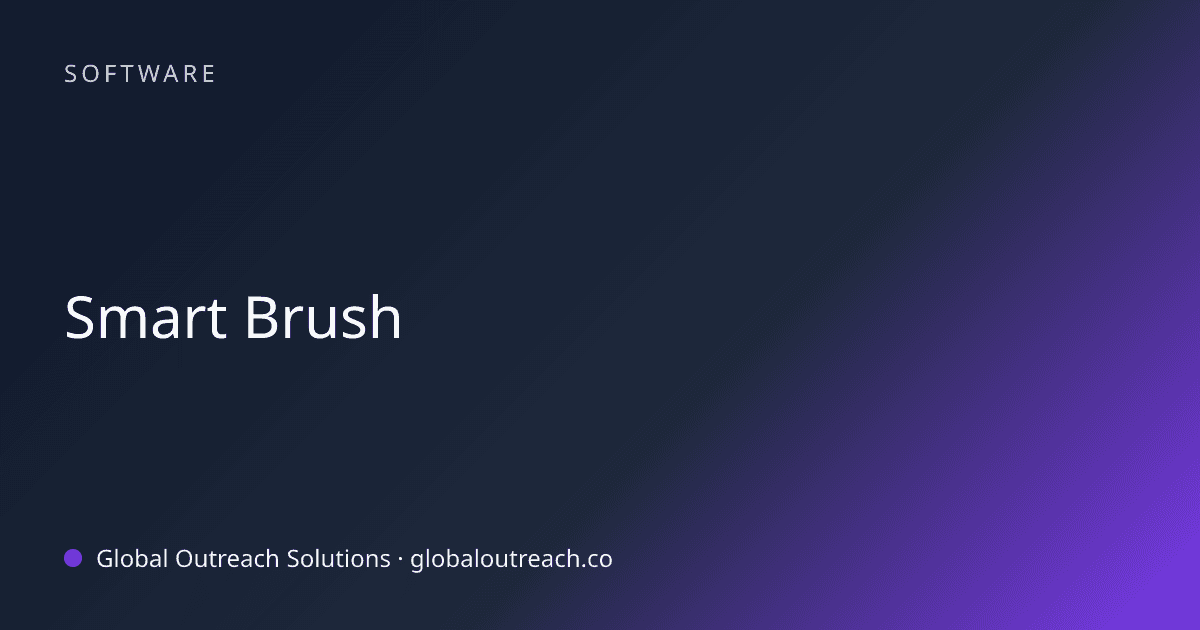 Illustrated cover image for the Software article "Smart Brush" on Global Outreach Solutions blog