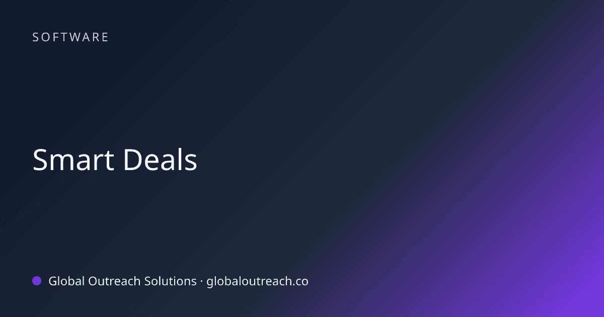 Illustrated cover image for the Software article "Smart Deals" on Global Outreach Solutions blog