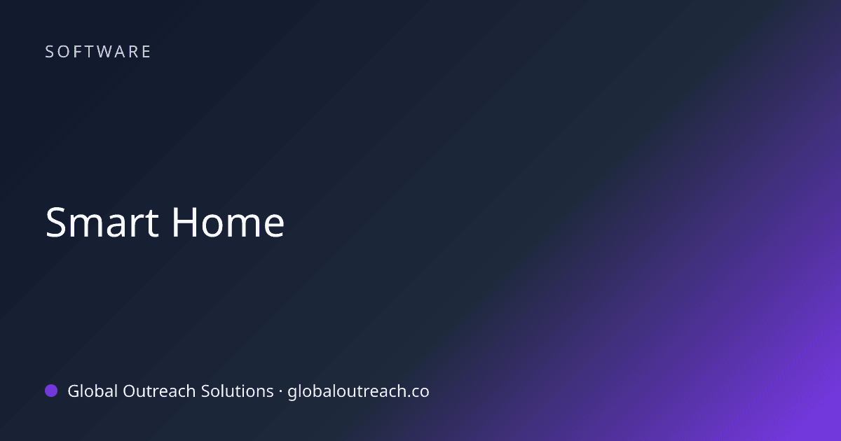 Blog article cover image: "Smart Home" in Software