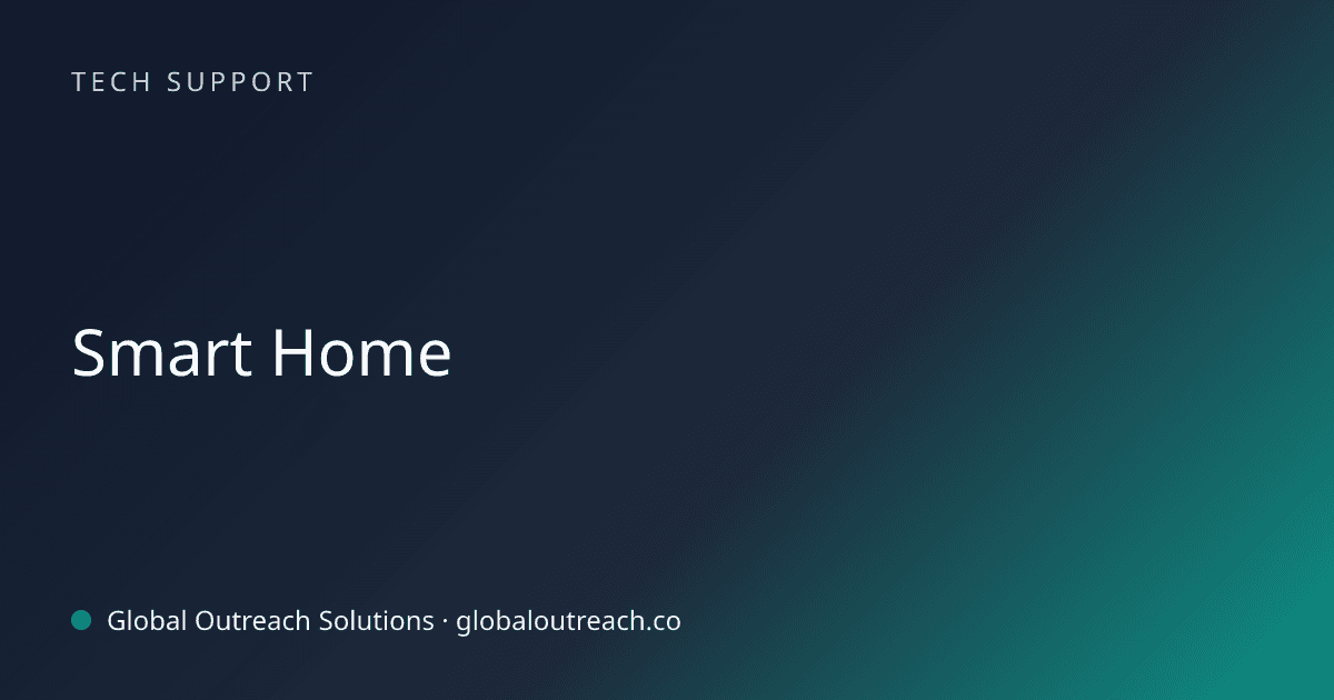 Blog article cover image: "Smart Home" in Tech Support