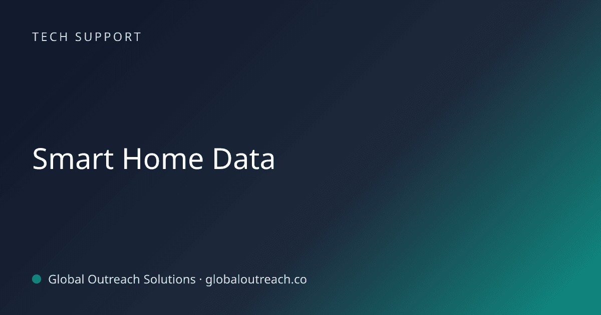 Blog article cover image: "Smart Home Data" in Tech Support