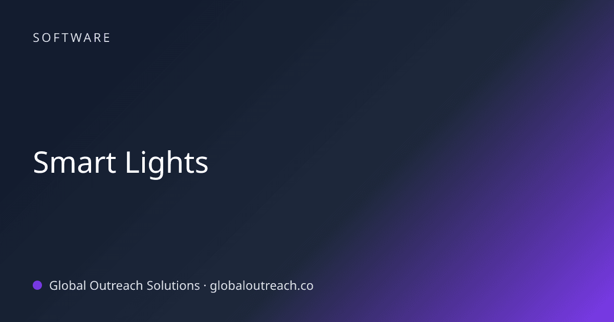 Blog article cover image: "Smart Lights" in Software